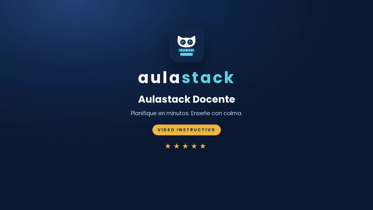 Vista del sistema Aulastack para docente